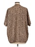 Jodifl 100% Polyester Animal Print Brown Short Sleeve Blouse Size L - photo 2