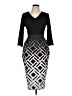 Unbranded Graphic Black Cocktail Dress Size L - photo 1