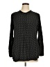 Old Navy 100% Rayon Polka Dots Black Long Sleeve Blouse Size XL - photo 1