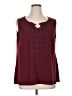 DressBarn Burgundy Sleeveless Blouse Size 1X - photo 1