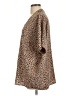 Jodifl 100% Polyester Animal Print Brown Short Sleeve Blouse Size L - photo 5