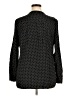 Old Navy 100% Rayon Polka Dots Black Long Sleeve Blouse Size XL - photo 2