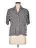 Terez Checkered-gingham Black Short Sleeve Blouse Size M - photo 1