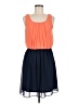 Maurices 100% Polyester Color Block Orange Casual Dress Size M - photo 1