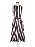 Ann Taylor 100% Polyester Stripes Brown Casual Dress Size 4 (petite) - photo 1