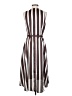 Ann Taylor 100% Polyester Stripes Brown Casual Dress Size 4 (petite) - photo 2