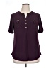 Perseption Purple Short Sleeve Blouse Size XL - photo 1