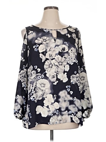 Rose + Olive Long Sleeve Blouse (view 1)