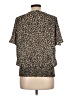 MICHAEL Michael Kors 100% Polyester Animal Print Brown Short Sleeve Blouse Size L - photo 2