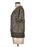 MICHAEL Michael Kors 100% Polyester Animal Print Brown Short Sleeve Blouse Size L - photo 5