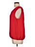Cache 100% Polyester Red Sleeveless Blouse Size L - photo 5