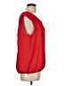 Cache 100% Polyester Red Sleeveless Blouse Size L - photo 4