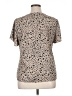 Unbranded Animal Print Tan Short Sleeve Blouse Size XL - photo 2