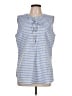 Anne Klein Blue Sleeveless Blouse Size L - photo 1