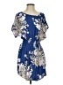 Express 100% Polyester Floral Blue Casual Dress Size XS - photo 1