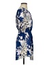 Express 100% Polyester Floral Blue Casual Dress Size XS - photo 4
