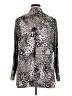 H By Halston Animal Print Silver Long Sleeve Blouse Size XL - photo 2