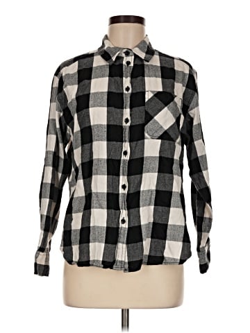 Time and Tru Long Sleeve Button-Down Shirt (view 1)