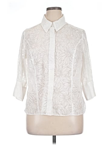 Talbots 3/4 Sleeve Button-Down Shirt (view 1)
