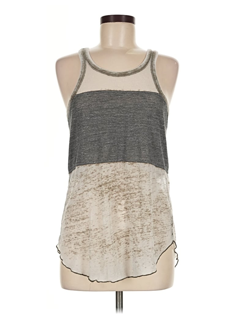 Pre-owned Chaser Tank Top Gray Halter Neckline Tops
