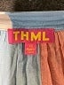 THML 100% Rayon Color Block Blue Short Sleeve Blouse Size XS - photo 7