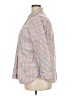 Talbots 100% Cotton Checkered-gingham Pink Long Sleeve Button-Down Shirt Size 2X - photo 5