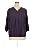 Van Heusen 100% Polyester Purple 3/4 Sleeve Blouse Size XL - photo 1