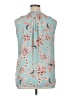 Mercer & Madison 100% Polyester Floral Teal Sleeveless Blouse Size XL - photo 2