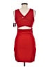 Roxy Solid Red Casual Dress Size M - photo 2