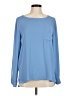 Ann Taylor LOFT 100% Polyester Blue Long Sleeve Blouse Size M - photo 1