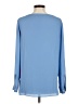 Ann Taylor LOFT 100% Polyester Blue Long Sleeve Blouse Size M - photo 2