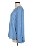 Ann Taylor LOFT 100% Polyester Blue Long Sleeve Blouse Size M - photo 5