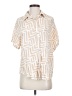 Assorted Brands 100% Rayon Tan Short Sleeve Blouse Size S - photo 1