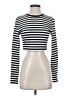 Unbranded Stripes White Silver Long Sleeve Turtleneck Size S (estimated) - photo 1