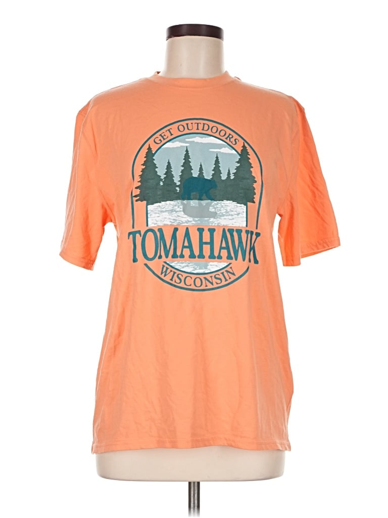 Pre-owned Assorted Brands Short Sleeve T-shirt In Orange
