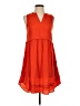 DRA 100% Polyester Solid Orange Casual Dress Size S - photo 1