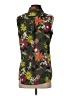 Banana Republic Floral Green Sleeveless Button-Down Shirt Size S - photo 2