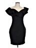 Guess Solid Black Cocktail Dress Size L - photo 1