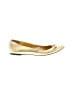 J.Crew 100% Leather Metallic Gold Flats Size 8 - photo 1