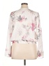 Leith 100% Polyester Floral Ivory Long Sleeve Blouse Size XL - photo 2