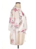 Leith 100% Polyester Floral Ivory Long Sleeve Blouse Size XL - photo 4