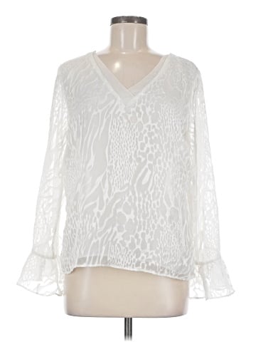White House Black Market Long Sleeve Blouse (view 1)