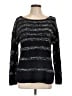 Talbots Stripes Black Pullover Sweater Size Lg Petite - photo 1