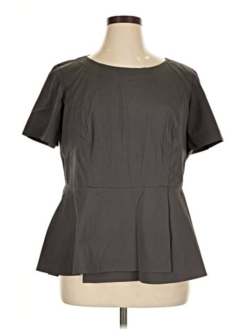 Lafayette 148 New York Short Sleeve Blouse (view 1)