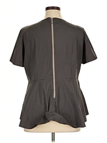 Lafayette 148 New York Short Sleeve Blouse (view 2)