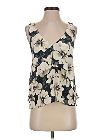 Intermix Sleeveless Silk Top (view 1)