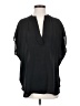 Vince. 100% Silk Black Short Sleeve Silk Top Size S - photo 1