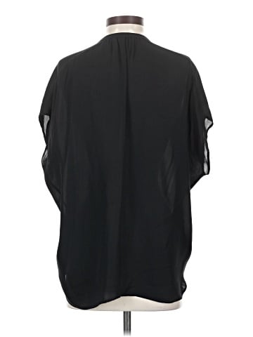 Vince. Short Sleeve Silk Top (view 2)