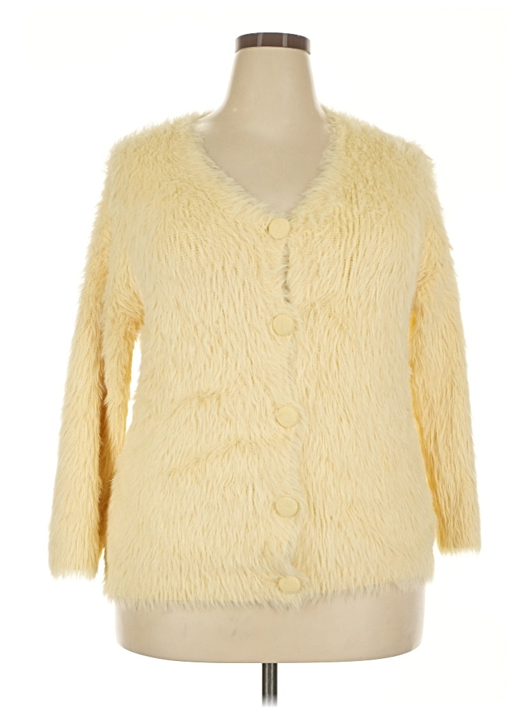 Pre-owned Unbranded Cardigan Sweater In Yellow