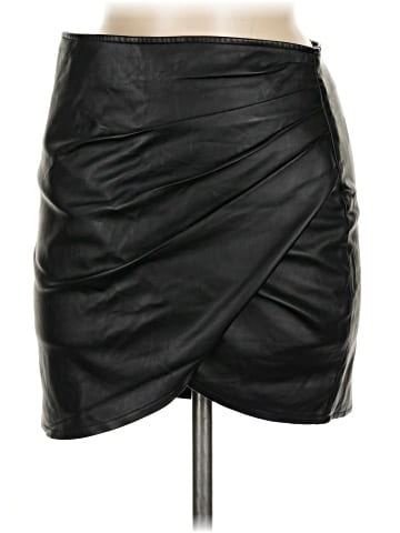 Shinestar Faux Leather Skirt (view 1)